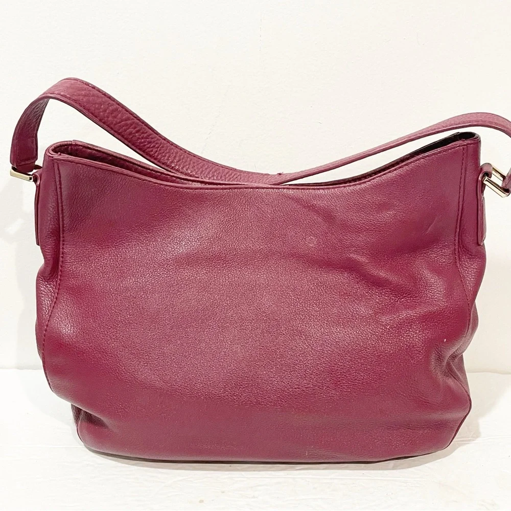 Tory Burch‎ Burgundy Mercer Slouchy Leather Hobo Bag